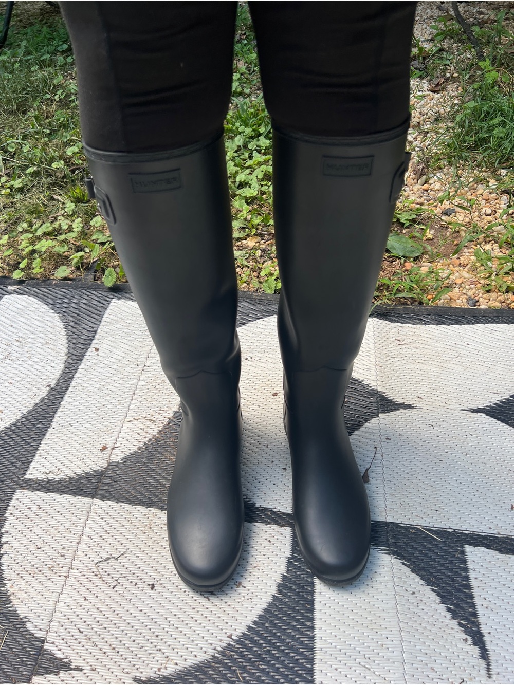 Hunter Tall Matte Black Waterproof Rain Boots